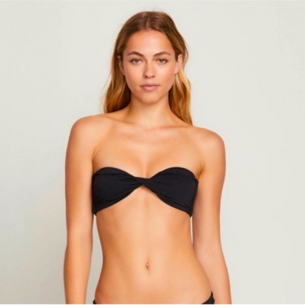 NEW Volcom Simply Seamless Bandeau Twist Strapless Bikini Top Size Small S